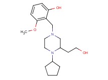 2-{[4-cyclopentyl-3-(2-hydroxyethyl)-1-piperazinyl]methyl}-3-methoxyphenol