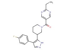 2-ethyl-5-({3-[4-(4-fluorophenyl)-1H-pyrazol-5-yl]piperidin-1-yl}carbonyl)pyrimidine