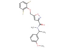 5-[(2,6-difluorophenoxy)methyl]-N-[1-(3-methoxyphenyl)ethyl]-N-methyl-3-isoxazolecarboxamide