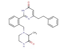 2-{2-[(2-methyl-3-oxopiperazin-1-yl)methyl]phenyl}-6-(2-phenylethyl)pyrimidin-4(3H)-one