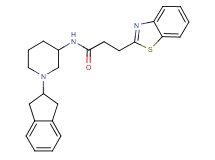 3-(1,3-benzothiazol-2-yl)-N-[1-(2,3-dihydro-1H-inden-2-yl)-3-piperidinyl]propanamide