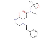 N-methyl-N-[(3-methyl-3-oxetanyl)methyl]-2-[3-oxo-1-(2-phenylethyl)-2-piperazinyl]acetamide