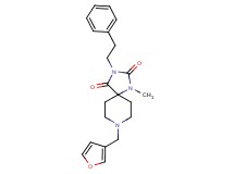 8-(3-furylmethyl)-1-methyl-3-(2-phenylethyl)-1,3,8-triazaspiro[4.5]decane-2,4-dione