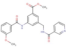 methyl 3-[(3-methoxybenzoyl)amino]-5-{[(3-pyridinylcarbonyl)amino]methyl}benzoate