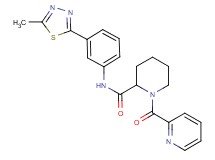 N-[3-(5-methyl-1,3,4-thiadiazol-2-yl)phenyl]-1-(2-pyridinylcarbonyl)-2-piperidinecarboxamide