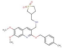 ({6,7-dimethoxy-2-[(4-methylbenzyl)oxy]-3-quinolinyl}methyl)[(1,1-dioxidotetrahydro-3-thienyl)methyl]amine