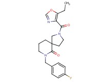 2-[(5-ethyl-1,3-oxazol-4-yl)carbonyl]-7-(4-fluorobenzyl)-2,7-diazaspiro[4.5]decan-6-one