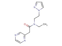 N-ethyl-2-pyrazin-2-yl-N-[2-(1H-pyrazol-1-yl)ethyl]acetamide