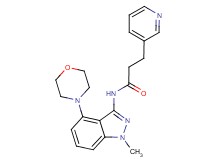 N-(1-methyl-4-morpholin-4-yl-1H-indazol-3-yl)-3-pyridin-3-ylpropanamide