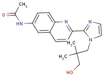 N-{2-[1-(3-hydroxy-2,2-dimethylpropyl)-1H-imidazol-2-yl]quinolin-6-yl}acetamide