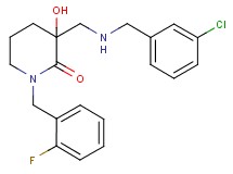 3-{[(3-chlorobenzyl)amino]methyl}-1-(2-fluorobenzyl)-3-hydroxy-2-piperidinone