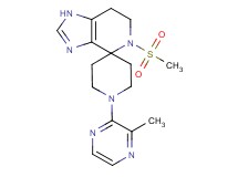 1'-(3-methylpyrazin-2-yl)-5-(methylsulfonyl)-1,5,6,7-tetrahydrospiro[imidazo[4,5-c]pyridine-4,4'-piperidine]