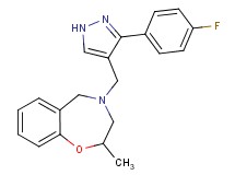 4-{[3-(4-fluorophenyl)-1H-pyrazol-4-yl]methyl}-2-methyl-2,3,4,5-tetrahydro-1,4-benzoxazepine