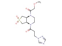 (4aR*,7aS*)-1-(methoxyacetyl)-4-[3-(1H-1,2,4-triazol-1-yl)propanoyl]octahydrothieno[3,4-b]pyrazine 6,6-dioxide