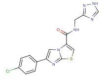 6-(4-chlorophenyl)-N-(1H-1,2,4-triazol-3-ylmethyl)imidazo[2,1-b][1,3]thiazole-3-carboxamide