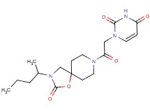 1-{2-[3-(1-methylbutyl)-2-oxo-1-oxa-3,8-diazaspiro[4.5]dec-8-yl]-2-oxoethyl}pyrimidine-2,4(1H,3H)-dione