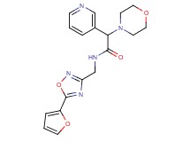 N-{[5-(2-furyl)-1,2,4-oxadiazol-3-yl]methyl}-2-morpholin-4-yl-2-pyridin-3-ylacetamide