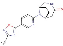 (1S*,6R*)-9-[5-(3-methyl-1,2,4-oxadiazol-5-yl)pyridin-2-yl]-3,9-diazabicyclo[4.2.1]nonan-4-one