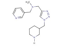 N-methyl-1-[1-(3-piperidinylmethyl)-1H-1,2,3-triazol-4-yl]-N-(3-pyridinylmethyl)methanamine bis(trifluoroacetate)