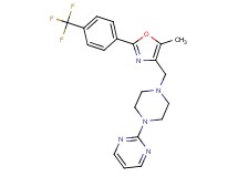 2-[4-({5-methyl-2-[4-(trifluoromethyl)phenyl]-1,3-oxazol-4-yl}methyl)-1-piperazinyl]pyrimidine