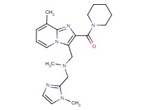 N-methyl-1-(1-methyl-1H-imidazol-2-yl)-N-{[8-methyl-2-(1-piperidinylcarbonyl)imidazo[1,2-a]pyridin-3-yl]methyl}methanamine