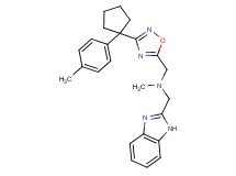 (1H-benzimidazol-2-ylmethyl)methyl({3-[1-(4-methylphenyl)cyclopentyl]-1,2,4-oxadiazol-5-yl}methyl)amine