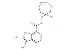 N-[(4-hydroxy-4-azepanyl)methyl]-2,3-dimethyl-1H-indole-7-carboxamide