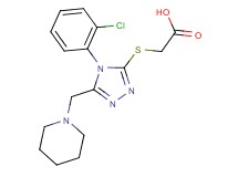 {[4-(2-chlorophenyl)-5-(piperidin-1-ylmethyl)-4H-1,2,4-triazol-3-yl]thio}acetic acid