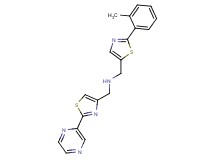1-[2-(2-methylphenyl)-1,3-thiazol-5-yl]-N-[(2-pyrazin-2-yl-1,3-thiazol-4-yl)methyl]methanamine