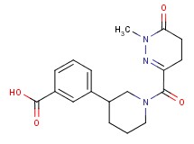 3-{1-[(1-methyl-6-oxo-1,4,5,6-tetrahydropyridazin-3-yl)carbonyl]piperidin-3-yl}benzoic acid