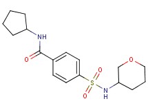 N-cyclopentyl-4-[(tetrahydro-2H-pyran-3-ylamino)sulfonyl]benzamide