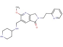 2-methoxy-3-[(4-piperidinylamino)methyl]-6-[2-(2-pyridinyl)ethyl]-6,7-dihydro-5H-pyrrolo[3,4-b]pyridin-5-one dihydrochloride