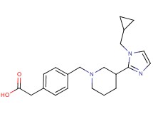 [4-({3-[1-(cyclopropylmethyl)-1H-imidazol-2-yl]-1-piperidinyl}methyl)phenyl]acetic acid