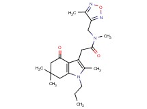 N-methyl-N-[(4-methyl-1,2,5-oxadiazol-3-yl)methyl]-2-(2,6,6-trimethyl-4-oxo-1-propyl-4,5,6,7-tetrahydro-1H-indol-3-yl)acetamide