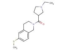 2-[(1-ethylpyrrolidin-3-yl)carbonyl]-6-(methylthio)-1,2,3,4-tetrahydroisoquinoline
