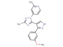 4-{5-[3-(3-methoxyphenyl)-1H-pyrazol-4-yl]-3-methyl-1H-1,2,4-triazol-1-yl}-2-methylpyridine