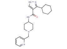 3-cyclohexyl-N-[1-(pyridin-2-ylmethyl)piperidin-4-yl]-1H-pyrazole-4-carboxamide
