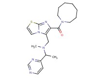 N-{[6-(1-azocanylcarbonyl)imidazo[2,1-b][1,3]thiazol-5-yl]methyl}-N-methyl-1-(4-pyrimidinyl)ethanamine