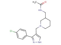 N-[(1-{[3-(4-chlorophenyl)-1H-pyrazol-4-yl]methyl}piperidin-3-yl)methyl]acetamide