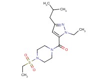 1-[(1-ethyl-3-isobutyl-1H-pyrazol-5-yl)carbonyl]-4-(ethylsulfonyl)piperazine
