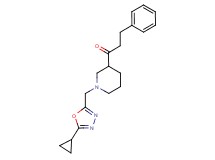 1-{1-[(5-cyclopropyl-1,3,4-oxadiazol-2-yl)methyl]-3-piperidinyl}-3-phenyl-1-propanone