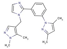 1-(3-{1-[(1,5-dimethyl-1H-pyrazol-4-yl)methyl]-1H-imidazol-2-yl}phenyl)-3,5-dimethyl-1H-pyrazole