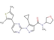 5-cyclopropyl-1-[4-(2,5-dimethyl-3-thienyl)-2-pyrimidinyl]-N-methyl-N-(tetrahydro-3-furanyl)-1H-pyrazole-4-carboxamide