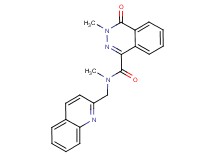 N,3-dimethyl-4-oxo-N-(2-quinolinylmethyl)-3,4-dihydro-1-phthalazinecarboxamide trifluoroacetate