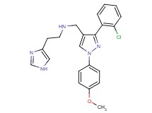 N-{[3-(2-chlorophenyl)-1-(4-methoxyphenyl)-1H-pyrazol-4-yl]methyl}-2-(1H-imidazol-4-yl)ethanamine
