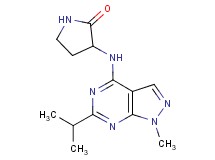 3-[(6-isopropyl-1-methyl-1H-pyrazolo[3,4-d]pyrimidin-4-yl)amino]-2-pyrrolidinone
