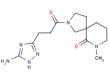 2-[3-(5-amino-1H-1,2,4-triazol-3-yl)propanoyl]-7-methyl-2,7-diazaspiro[4.5]decan-6-one