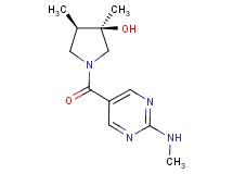 (3R*,4R*)-3,4-dimethyl-1-{[2-(methylamino)-5-pyrimidinyl]carbonyl}-3-pyrrolidinol