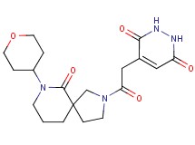 4-{2-oxo-2-[6-oxo-7-(tetrahydro-2H-pyran-4-yl)-2,7-diazaspiro[4.5]dec-2-yl]ethyl}-1,2-dihydropyridazine-3,6-dione