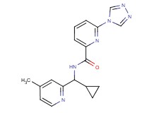 N-[cyclopropyl(4-methylpyridin-2-yl)methyl]-6-(4H-1,2,4-triazol-4-yl)pyridine-2-carboxamide